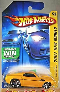 2007 Hot Wheels #4 New Models 4/36 69 FORD MUSTANG Yellow Variant w/Chrome OH5Sp - Picture 1 of 5