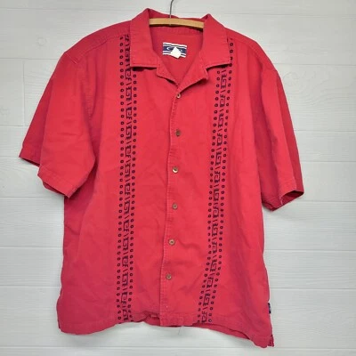 Ocean Pacific Red Stripe Short Sleeve Buttonup Shirt Size XL - Image 1 of 4