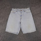 Vintage Levis Shorts Herren 38 blau Denim 550 orange Tab Jeans Baggy Shorts Papa 90er