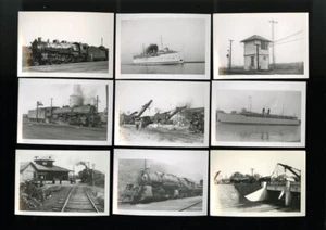 Lote de 9 fotos vintage de ferrocarril de Baltimore y Ohio ferry de automóviles Sterling Rochester - Imagen 1 de 2