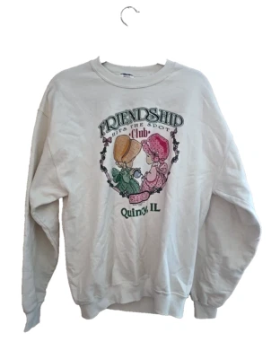 DE COLECCIÓN JERZEES Blanco Precious Moments Gráfico Pullover Sudadera Mujer Grande Foto 1 de 4