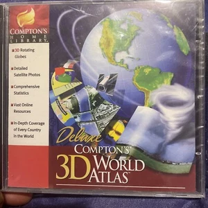 COMPTON'S 3D WORLD ATLAS DELUXE EDITION - 1998 PC SOFTWARE - NEW & SEALED - Picture 1 of 2