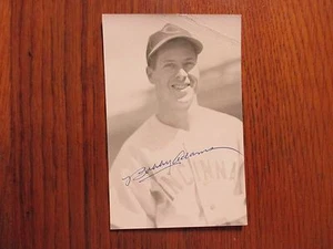 BOBBY ADAMS Cincinnati Reds Signed Rowe Postcard (Died-1997) - Picture 1 of 3