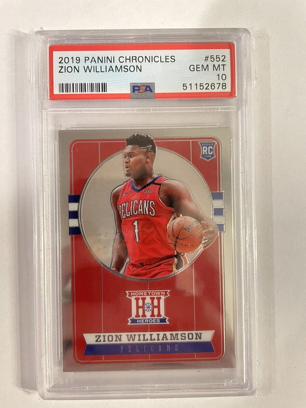 🏀 Zion WILLIAMSON 2019 Chronicles RC Hometown Heroes🔥🔥PSA 10