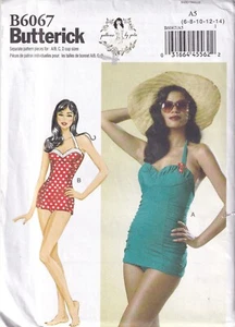 Butterick Sewing Pattern B6067 By Gertie Misses Swimsuit Size 6-14 - Bild 1 von 2