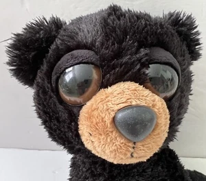 Aurora 10" Dreamy Eyes Barnam Black Bear Plush Stuffed Animal Soft Toy EUC - Picture 1 of 12