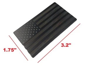 ALL BLACK SUBDUED Emblem American Flag Truck Badge Sticker NO QUARTER GIVEN 2A - Picture 1 of 6
