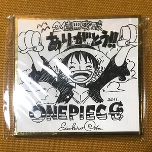 ONE PIECE oltre 200 milioni di copie Mini Shikishi Eiichiro Oda Monkey D. Rufy nuovo - Foto 1 di 3