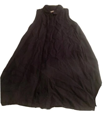 Joan Vass Aline Vestido Negro Abotonado Sin Mangas Talla 6 Foto 1 de 4