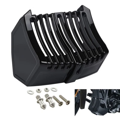 Gloss Black Precision Oil Cooler Cover Fit for Harley Touring Road King Street - Image 1 of 4