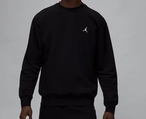NEU Jordan Fleece Herren Rundhals Sweatshirt SCHWARZ Herren LARGE - Bild 1 von 5