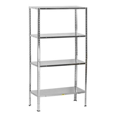 Metall Haushalts Schraubregal Kellerregal Abstellraum Regal verzinkt 4 Böden - Bild 1 von 4