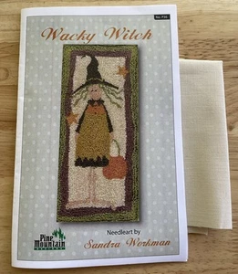 Pine Mountain Designs WACKY WITCH Punch Needle Pattern P36 NEW Sandra Workman - Picture 1 of 3