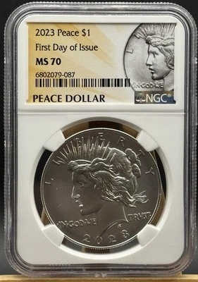 2023 Peace Dollar NGC MS 70 First Day Issue - Image 1 of 2
