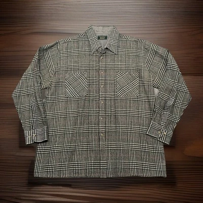 Scandia Woods Shirt Mens XXL  Sleeve Button Down Gray Plaid Pockets Outdoor Fall - Image 1 of 4