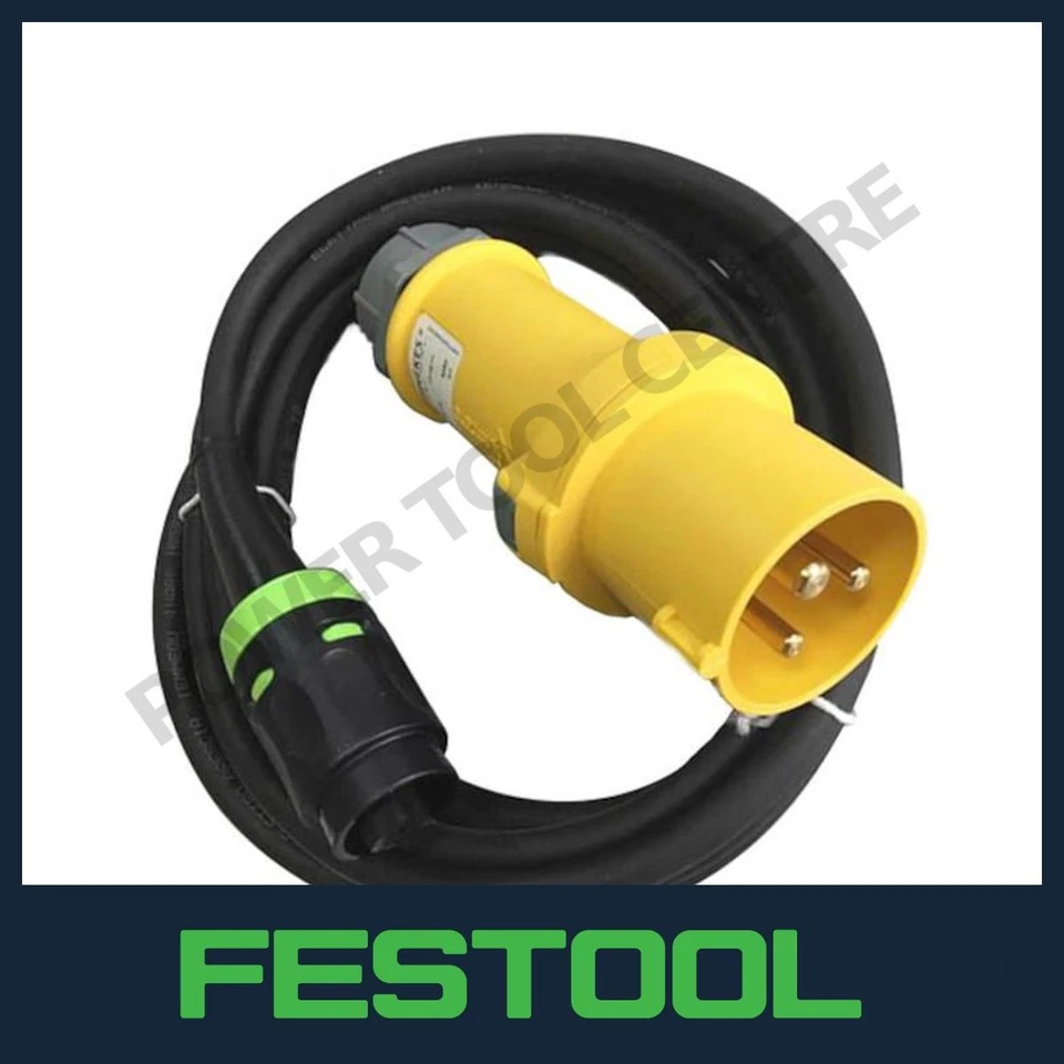Festool 203927 H05 RR-F 2x1.5 4m Rubber Plug It Lead Replacement 110V Volt Cable