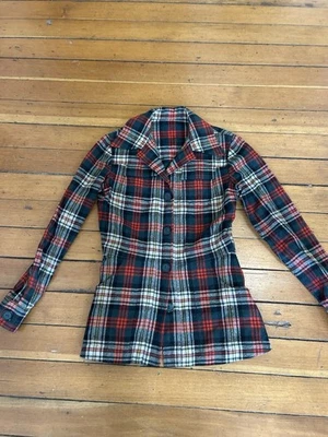 Vintage Wool Blazer Jacket Plaid Red Green Small  Foto 1 de 4