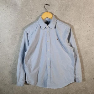 Vintage Ralph Lauren Button Down Shirt Womens Large Blue Classic Fit Pony - Picture 1 of 7