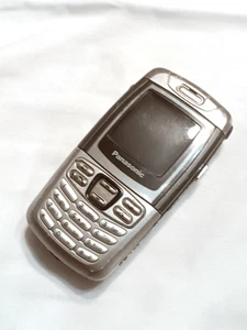 Téléphone portable Panasonic EB X300 GSM tri-bande écran pop-up argent rétro en l'état pour pièces - Photo 1 sur 11