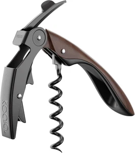 Cavatappi Professionale a Doppia Leva Con Spirale in Teflon E Coltello High Tech - Foto 1 di 12