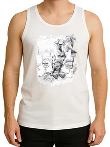 Solar Activated Tank Top for Men - UV Reactive Color Changing Shirt Sunlight - Picture 1 of 17