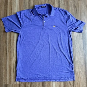 Barstool Sports Southern Marsh Golf Polo Shirt Mens L Purple Performance Wicking - Picture 1 of 6