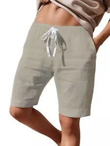 Men's Casual Shorts Elastic Waist Drawstring Lightweight Summer with Pockets - Picture 1 of 13