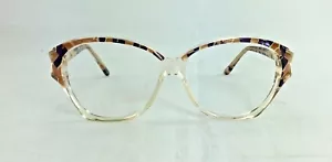 Women's French Vintage 1980s Clear Butterfly Dressy Club LA 3000 Eyeglasses 55mm - Picture 1 of 7