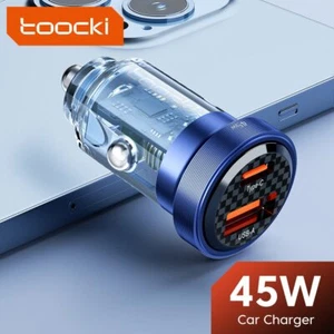 45W USB C Car Charger QC3.0 Type-C PD Fast Charging For iPhone 14 13 12 Samsung - Picture 1 of 14