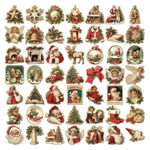 50 Sheet Christmas Rub On Transfers Christmas Rub On Transfers For Crafts - Picture 1 of 9