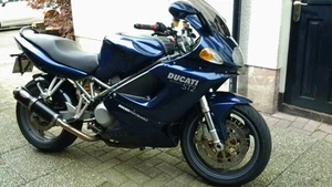 Ducati ST2 96-2003   Black round ROAD LEGAL Performance Motorbike Exhausts - Picture 1 of 6