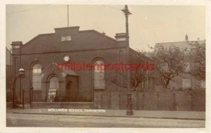 REAL PHOTO POSTCARD OF HOLLANDS SCHOOL, FARNWORTH, (NEAR BOLTON), LANCASHIRE - Picture 1 of 2