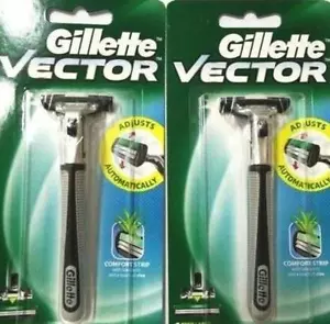 Rasoio vettoriale Gillette 2 rasoi maniglia rasoio senza 2 cartucce spedizione gratuita - Foto 1 di 4
