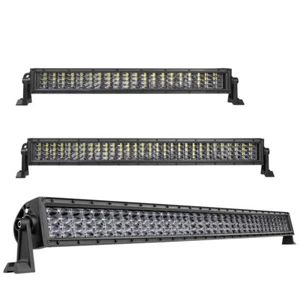 20"30"40"50" LED Work Light Bar Quad Row Spot Flood Combo Offroad Driving Truck - Picture 1 of 111