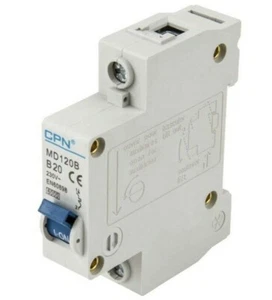 DISYUNTOR CIRCUITO CUDIS MD120B 20A TIPO B 6KA MCB MINITURE - Imagen 1 de 1