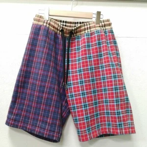 BURBERRY London England Men's Shorts Checkred Navy Red Size 38 - Picture 1 of 7