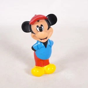 Vintage Walt Disney Mickey Mouse Squeaky Squeeze Toy Action Figure 5" Blue - Picture 1 of 9