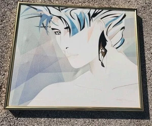1980'S ORIGINAL Art Painting Haventy SIGNED Woman Lady Art Deco Nagel Style - Picture 1 of 6