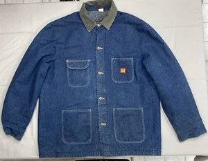 Giacca vintage USA Big Ben coperta foderata denim lavoro 48 lunga DIFETTI VEDI FOTO - Foto 1 di 16