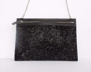 BRAND NEW SWAROVSKI Bag GLAMOROUS BLACK GLAM Rock CRYSTAL Calfskin Leather SALE - Picture 1 of 12