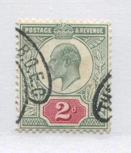 KEVII 1902 DLR 2d grey green and carmine red used - Picture 1 of 1