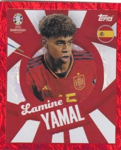 Topps Euro 2024 Sticker Swiss Edition ESP PTW Lamine Yamal Player Watch Holo - Picture 1 of 2