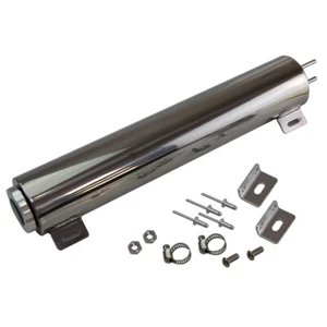 3"x16" Stainless Steel 50 OZ Radiator Overflow Over Flow Puke Tank Catch Can - Picture 1 of 9