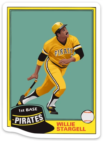 Pittsburgh Pirates Willie Stargell MLB Baseball Die-Cut MAGNET Cover