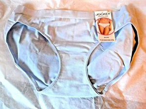 Jockey Smooth & Shine Seamfree Bikini Panty size 7 L style 2186 light blue - Picture 1 of 3