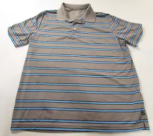 Chaps Shirt Herren groß blau grau gestreift Polo Golf kurzärmelig - Bild 1 von 5