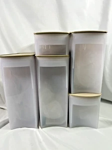 Tupperware Regal Smart 5er Set rechteckige Vorratsbehälter Neu - Bild 1 von 8