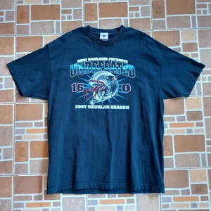 Camiseta de los New England Patriots talla XL invicta temporada 2007 de la NFL Y2K de colección camiseta deportiva - Imagen 1 de 7