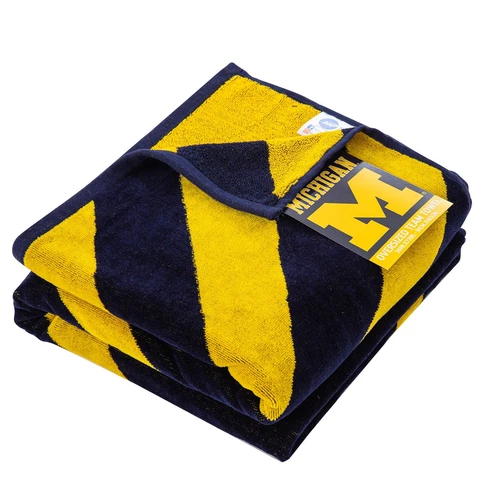 Michigan Wolverines Beach Towel (Upward) OFFICIAL NCAA Cover