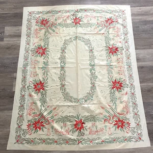Weihnachtstischdecke skandinavisch c. 50er PVC 150x120 cm Weihnachten Retro - Bild 1 von 10